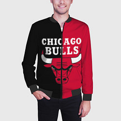 Бомбер мужской Чикаго Буллз, цвет: 3D-черный — фото 2