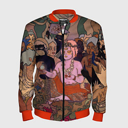 Бомбер мужской BRING ME THE HORIZON ART, цвет: 3D-красный