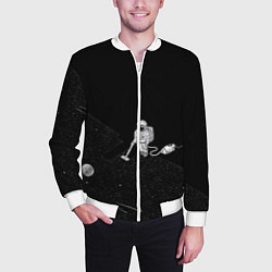 Бомбер мужской Космический клининг, цвет: 3D-белый — фото 2