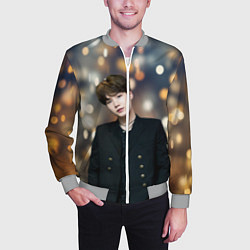 Бомбер мужской MIN YOONGI, цвет: 3D-меланж — фото 2