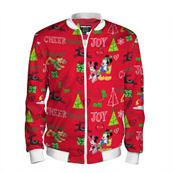 Бомбер мужской Mickey & Minnie pattern, цвет: 3D-белый