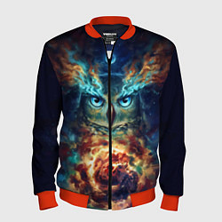 Бомбер мужской Сова Космос, цвет: 3D-красный
