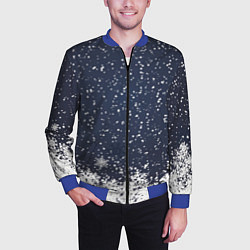 Бомбер мужской Атмосфера нового года, цвет: 3D-синий — фото 2