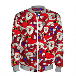 Бомбер мужской Дед Санта, цвет: 3D-меланж