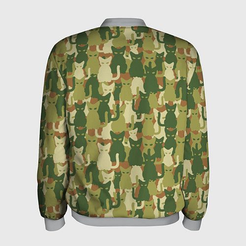 Мужской бомбер Камуфляж из котов / 3D-Меланж – фото 2