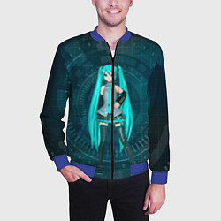 Бомбер мужской Мику Хацуне, цвет: 3D-синий — фото 2