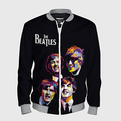 Бомбер мужской The Beatles, цвет: 3D-меланж
