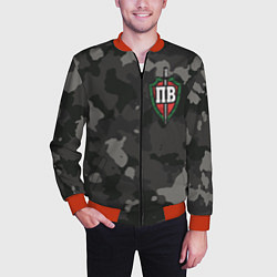 Бомбер мужской Пограничные войска, цвет: 3D-красный — фото 2