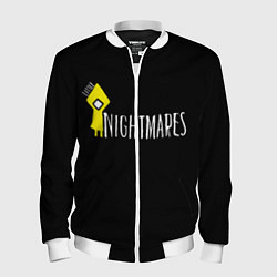 Бомбер мужской Little Nightmares, цвет: 3D-белый