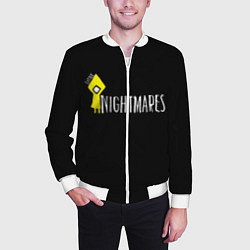 Бомбер мужской Little Nightmares, цвет: 3D-белый — фото 2