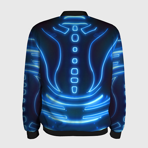Мужской бомбер Неоновая броня Neon Armor / 3D-Черный – фото 2