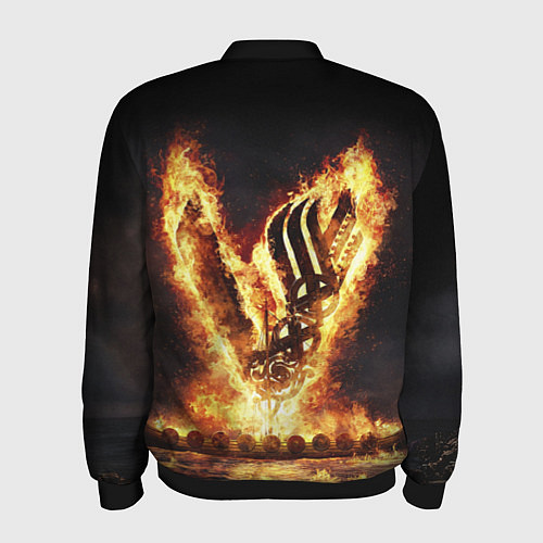 Мужской бомбер ВИКИНГИ VIKINGS V / 3D-Черный – фото 2