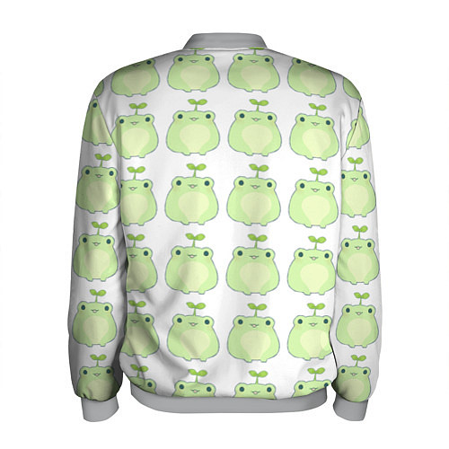 Мужской бомбер Лягушки-росточки / 3D-Меланж – фото 2