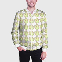 Бомбер мужской Счастливые лягушки, цвет: 3D-белый — фото 2