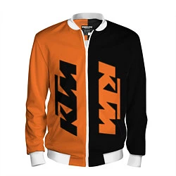 Бомбер мужской KTM КТМ Z, цвет: 3D-белый