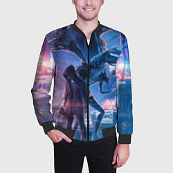 Бомбер мужской DEATH NOTE ТЕТРАДЬ СМЕРТИ, цвет: 3D-черный — фото 2