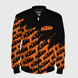 Бомбер мужской KTM КТМ, цвет: 3D-черный