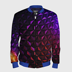Бомбер мужской Неоновая Текстура, цвет: 3D-синий