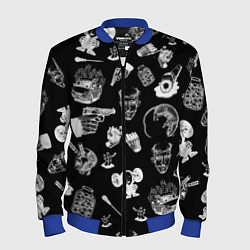 Бомбер мужской КРОВОСТОК ТАТУИРОВКИ, цвет: 3D-синий