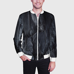 Бомбер мужской ВОРОНА, цвет: 3D-белый — фото 2