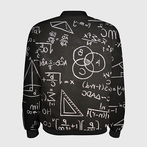 Мужской бомбер Математические уравнения / 3D-Черный – фото 2