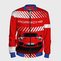 Бомбер мужской PORSCHE ПОРШЕ RED STYLE, цвет: 3D-синий