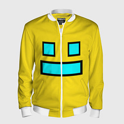 Бомбер мужской Geometry Dash: Smile, цвет: 3D-белый