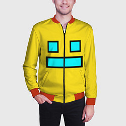 Бомбер мужской Geometry Dash: Smile, цвет: 3D-красный — фото 2