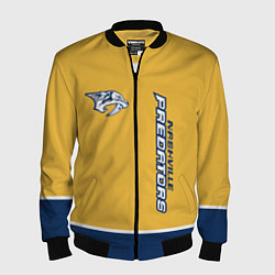 Бомбер мужской Nashville Predators, цвет: 3D-черный