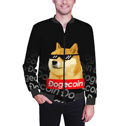 Бомбер мужской DOGECOIN DOGE ДОГИКОИН, цвет: 3D-черный — фото 2