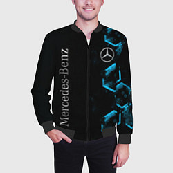 Бомбер мужской Mercedes Мерседес Неон, цвет: 3D-черный — фото 2