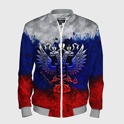 Бомбер мужской Россия Russia Герб, цвет: 3D-меланж