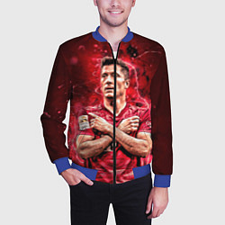 Бомбер мужской Левандовски Lewandowski 9, цвет: 3D-синий — фото 2