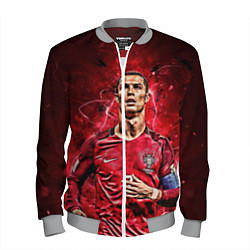 Бомбер мужской Cristiano Ronaldo Portugal, цвет: 3D-меланж