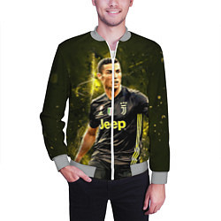 Бомбер мужской Cristiano Ronaldo Juventus, цвет: 3D-меланж — фото 2