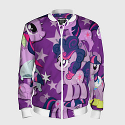 Бомбер мужской Twilight Sparkle, цвет: 3D-белый
