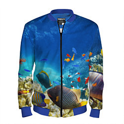 Бомбер мужской Морской мир, цвет: 3D-синий