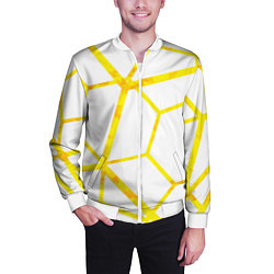 Бомбер мужской Hexagon, цвет: 3D-белый — фото 2