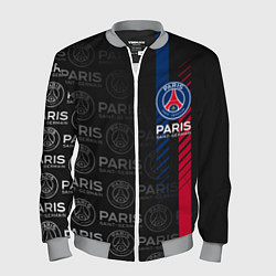 Бомбер мужской ФК ПСЖ PARIS SAINT GERMAIN, цвет: 3D-меланж