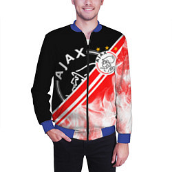 Бомбер мужской FC AJAX AMSTERDAM ФК АЯКС, цвет: 3D-синий — фото 2