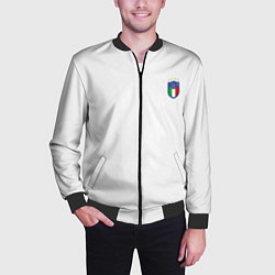 Бомбер мужской Сборная Италии, цвет: 3D-черный — фото 2