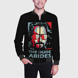 Бомбер мужской The Dude Abides Лебовски, цвет: 3D-черный — фото 2