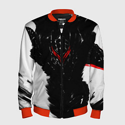 Бомбер мужской БЕРСЕРК чб, цвет: 3D-красный
