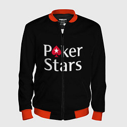 Бомбер мужской Poker Stars, цвет: 3D-красный