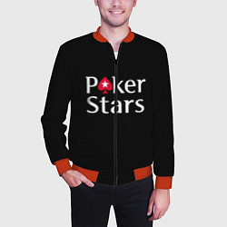 Бомбер мужской Poker Stars, цвет: 3D-красный — фото 2
