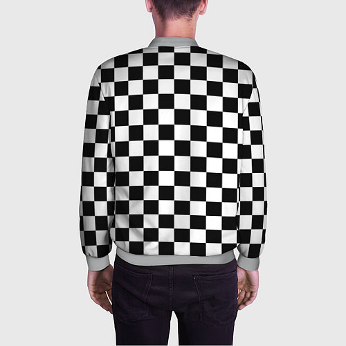 Мужской бомбер Шахматист / 3D-Меланж – фото 4