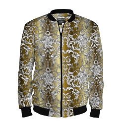 Бомбер мужской Versace gold & white, цвет: 3D-черный