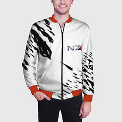 Бомбер мужской MASS EFFECT ПОСЛЕДНИЙ БОЙ БЕЛ, цвет: 3D-красный — фото 2