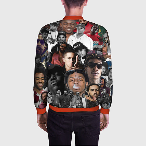 Мужской бомбер Короли Рэпа KING RAP / 3D-Красный – фото 4