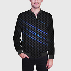 Бомбер мужской СТАЛЬНАЯ СЕТКА НЕОН STEEL MESH NEON, цвет: 3D-черный — фото 2